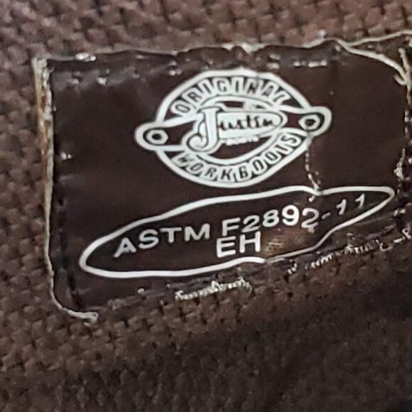 Justin Boots WK4670 - Stampede Blade Green Round Toe Wellington Work Boots - Picture 8 of 16